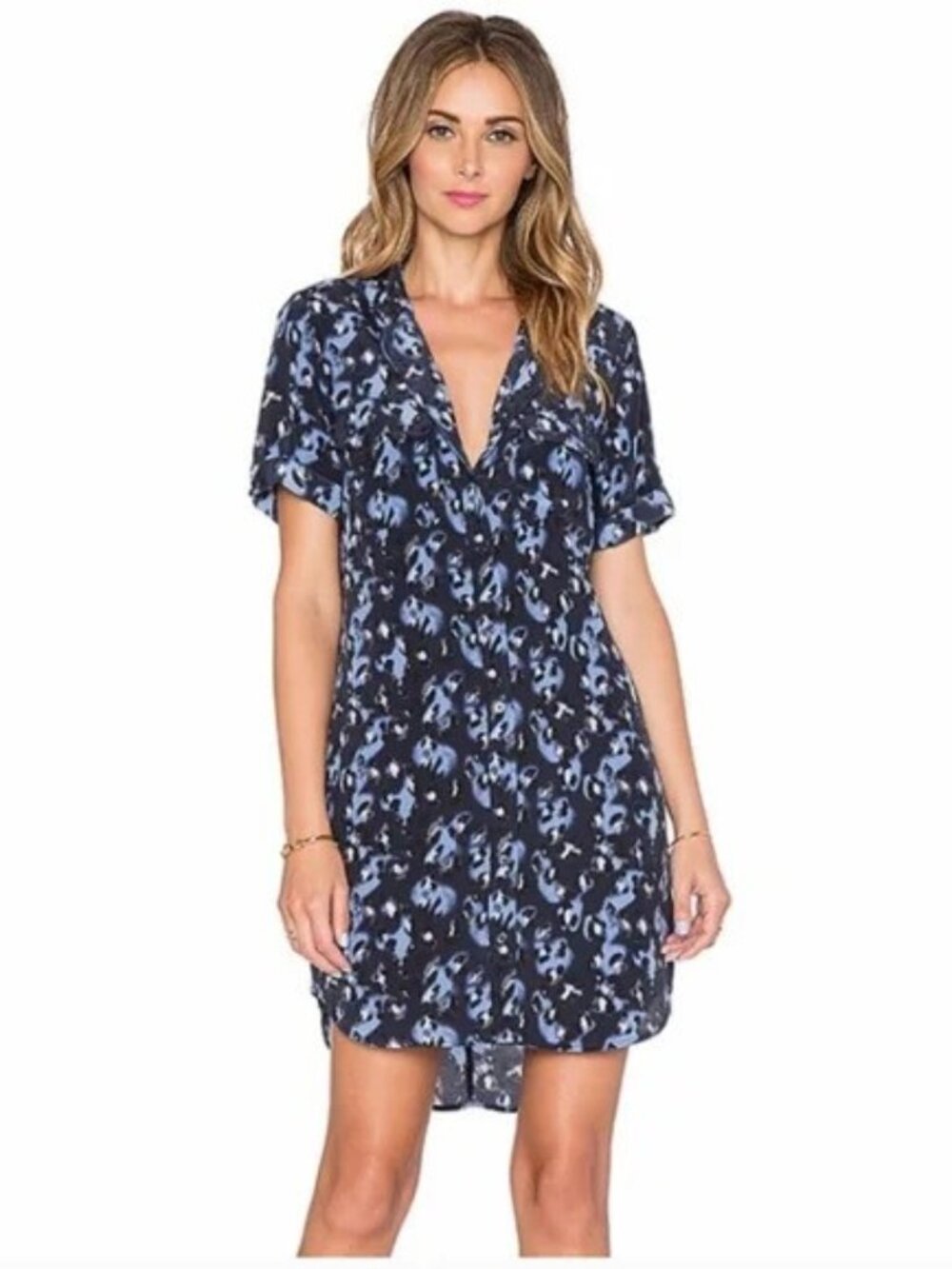 Equipment Femme Silk Tshirt Dress xs